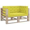 vidaXL Coussins de plancher de palette lot de 4 Vert pomme Coton