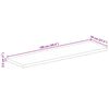 vidaXL Dessus de table 100x70x2,5cm rectangulaire bois massif manguier