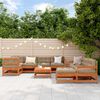 vidaXL Ensemble de salon de jardin 10 pcs Brun Cir&eacute; Pin massif