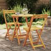 vidaXL Ensemble bistro de jardin 3 pcs Marron Bois d'acacia massif