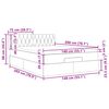 vidaXL Lit ottoman avec matelas taupe 140x200 cm tissu