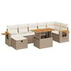 vidaXL Salon de jardin avec coussins 5 pcs beige r&eacute;sine tress&eacute;e