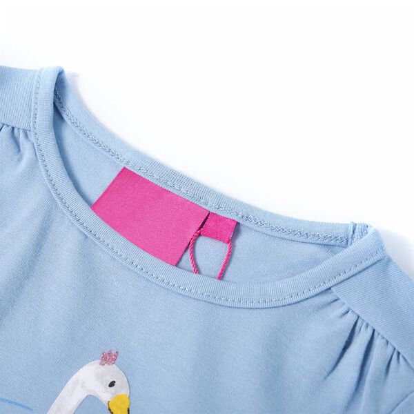 T-shirt enfants &agrave; manches longues bleu clair 140