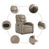 vidaXL Fauteuil inclinable &eacute;lectrique cappuccino similicuir