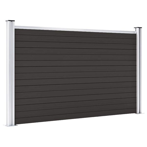 vidaXL Panneau de cl&ocirc;ture WPC 180x105 cm Noir