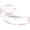 vidaXL Cadre de lit sans matelas blanc 90x200 cm bois massif