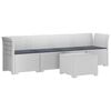 vidaXL Canap&eacute; de jardin 4 places avec coussins look rotin PP Blanc