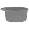 vidaXL Évier de cuisine en granit Bac unique Rond Gris