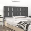 vidaXL T&ecirc;te de lit Gris 155,5x4x100 cm Bois massif de pin