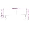 vidaXL T&ecirc;tes de lit 2 pcs Gris clair 90x5x78/88 cm Tissu
