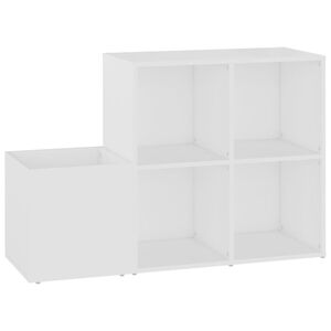 vidaXL Armoire &agrave; chaussures d'entr&eacute;e blanc bois d'ing&eacute;nierie