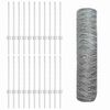 vidaXL Cl&ocirc;ture avec poteau Argent&eacute; 0,6 x 50 m Acier