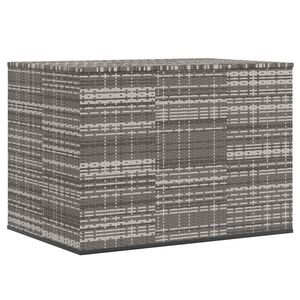 vidaXL Bo&icirc;te &agrave; coussins de jardin R&eacute;sine tress&eacute;e 145x100x103 cm Gris
