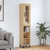 vidaXL Buffet haut Ch&ecirc;ne sonoma 34,5x34x180 cm Bois d'ing&eacute;nierie