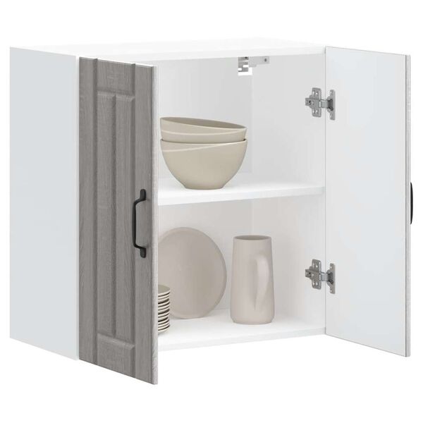 vidaXL Armoire murale de cuisine Lucca sonoma gris bois ing&eacute;nierie