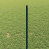 vidaXL Cl&ocirc;ture avec poteau Vert 1 x 50 m Acier et PVC