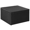 vidaXL Salon de jardin 4 pcs r&eacute;sine tress&eacute;e noir et blanc