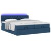 VidaXL Cadre de lit ottoman avec matelas bleu 200x200cm tissu