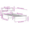 vidaXL Lit biblioth&egrave;que sans matelas blanc 90x190cm bois de pin massif