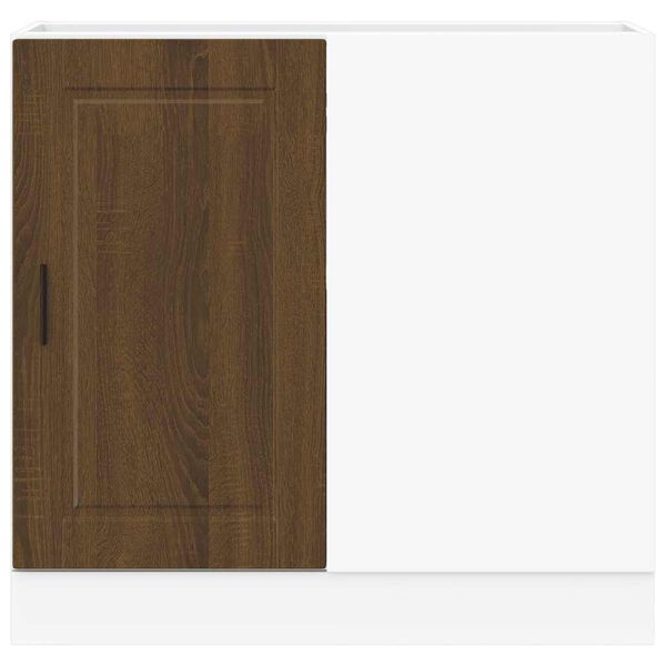 vidaXL Armoire de cuisine Porto ch&ecirc;ne marron bois d'ing&eacute;nierie