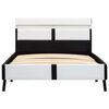 vidaXL Cadre de lit avec LED sans matelas blanc et noir 90x200 cm