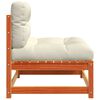 vidaXL Canapés de jardin sans accoudoirs coussins 2pcs bois massif pin