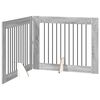 vidaXL Porte de chien pliable avec supports 2 pc Sonoma gris 200,5 cm