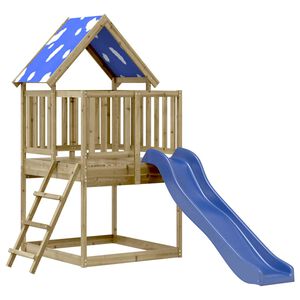 vidaXL Aire de jeux d'ext&eacute;rieur bois de pin impr&eacute;gn&eacute;