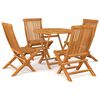 vidaXL Ensemble &agrave; manger de jardin 5 pcs Bois de teck massif
