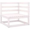 vidaXL Salon de jardin 6 pcs Blanc Bois de pin massif