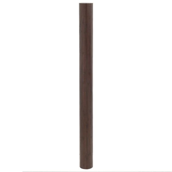 vidaXL Tapis rectangulaire marron fonc&eacute; 80x300 cm bambou