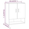 vidaXL Armoire murale Blanc 60x31x70 cm Bois d'ing&eacute;nierie
