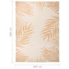 vidaXL Tapis &agrave; tissage plat d'ext&eacute;rieur 200x280 cm Motif de feuille
