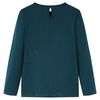 T-shirt enfants &agrave; manches longues vert fonc&eacute; 140