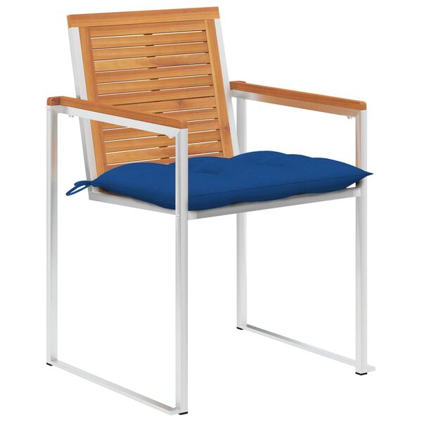 vidaXL Chaises de jardin lot de 8 avec coussins bois d'acacia massif