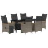 vidaXL Ensemble de salle &agrave; manger pour jardin 7 pcs Gris polyrotin
