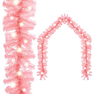 vidaXL Guirlande de No&euml;l avec lumi&egrave;res LED 5 m Rose