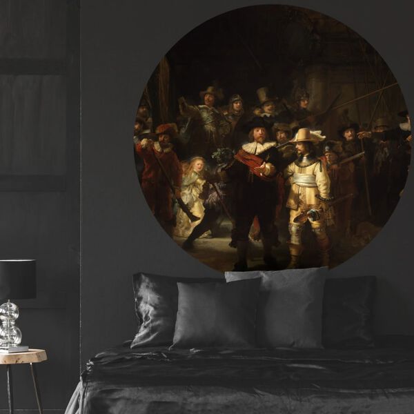 WallArt Papier peint cercle The Night Watch 142,5 cm