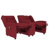 vidaXL Fauteuil de massage inclinable 2 places porte-gobelet bordeaux