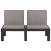 vidaXL Bancs de salon de jardin avec coussins lot de 2 Plastique Gris