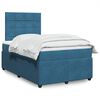 vidaXL Sommier &agrave; lattes de lit et matelas bleu 120x190 cm velours