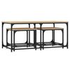 vidaXL Tables basses gigognes 3 pcs ch&ecirc;ne sonoma bois d'ing&eacute;nierie