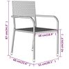 vidaXL Ensemble &agrave; manger de jardin 7 pcs Noir