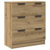 vidaXL Buffets 3 pcs ch&ecirc;ne artisanal 60x30x70 cm bois d'ing&eacute;nierie