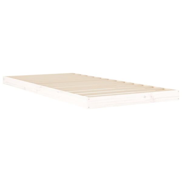 vidaXL Cadre de lit sans matelas blanc 90x200 cm bois de pin massif