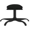 vidaXL Chaise de relaxation avec tabouret Noir Tissu microfibre