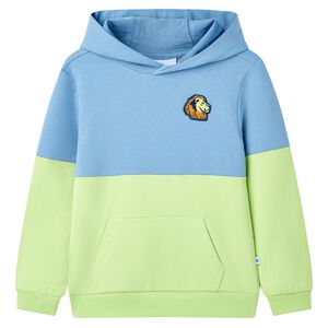 vidaXL Sweatshirt &agrave; capuche pour enfants bleu et jaune tendre 104