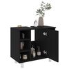 vidaXL Ensemble de meubles de salle de bain 3 pcs Noir Bois ing&eacute;nierie