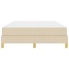 vidaXL Lit &agrave; ressorts avec matelas Cr&egrave;me 140 x 200 cm tissu