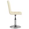 vidaXL Chaises pivotantes &agrave; manger lot de 2 Cr&egrave;me Tissu